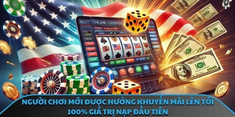 Người chơi mới được hưởng khuyến mãi lên tới 100% giá trị nạp đầu tiên